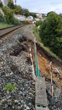 ADIF TRABAJA EN EL RESTABLECIMIENTO DEL TRÁFICO FERROVIARIO ENTRE O BURGO Y A CORUÑA